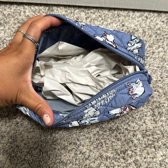 Vera Bradley 4 Pc Cosmetic Organizer- Beary Merry Cool Blur - Picture 8 of 8